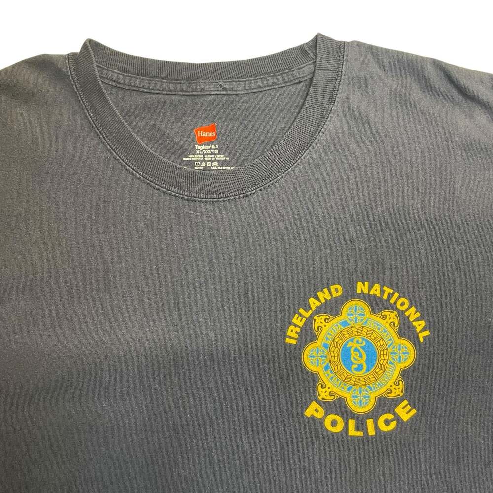 Hanes Ireland National Police Garda Graphic T-Shirt Navy XL - Picture 2 of 7
